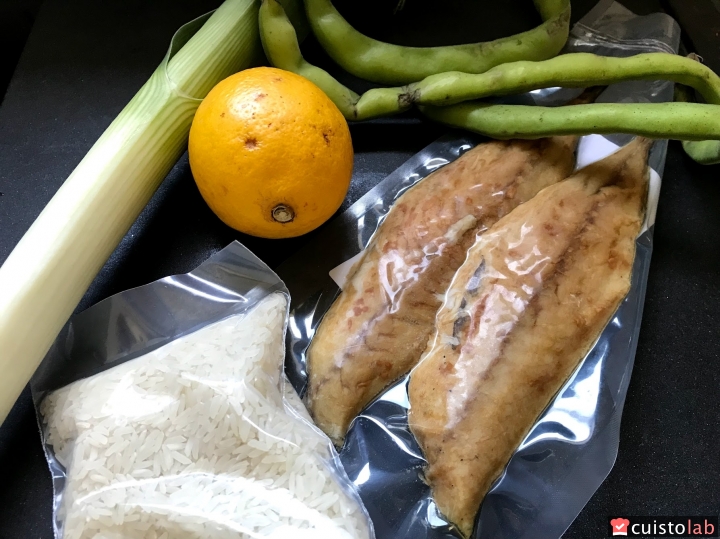 Les ingrédients pour la salade de maquereau