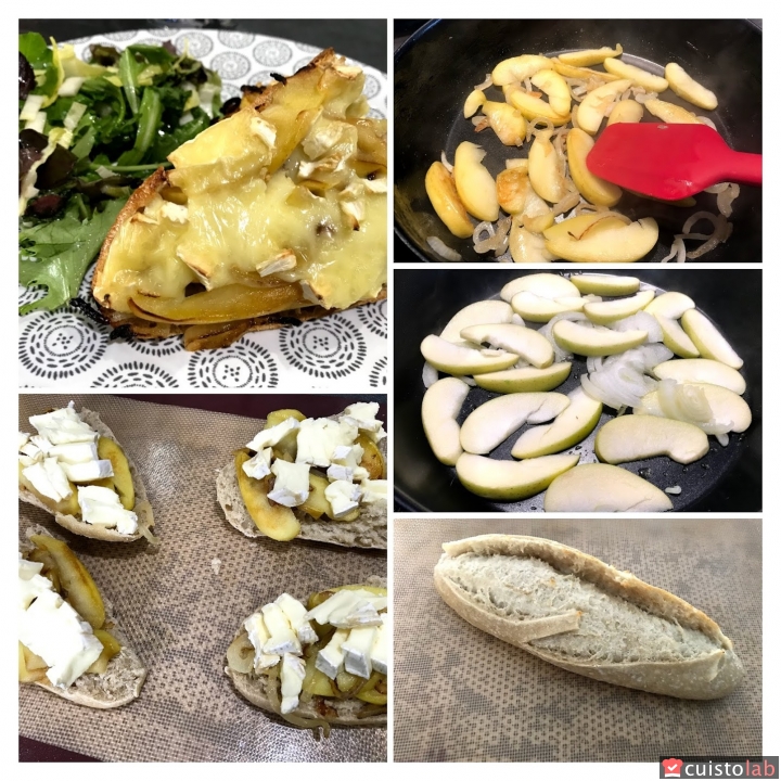 Les tartines à la pomme et au camembert