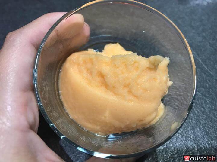 Résultat du sorbet melon