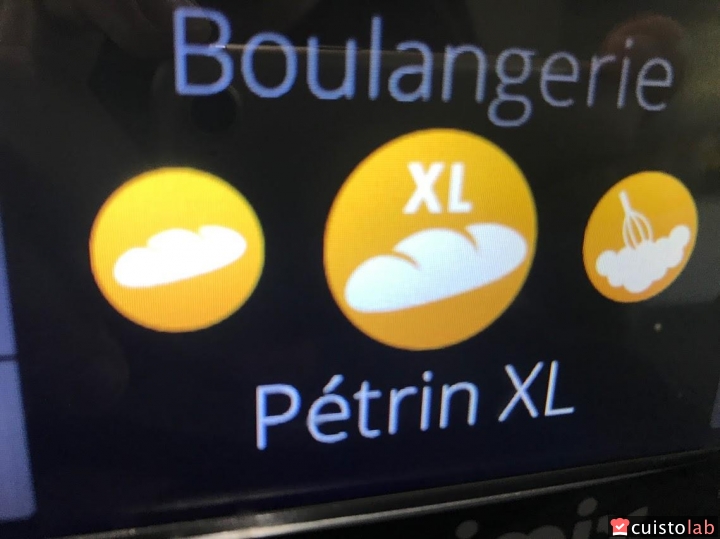 Nouveau programme Pétrin XL pour 4 minutes de pétrissage à vitesse 13