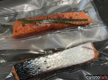 Mes pavés de poisson sous-vide