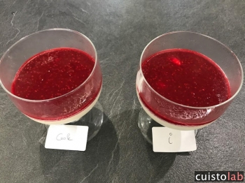 La panna cotta aux fruits rouges, très demandée