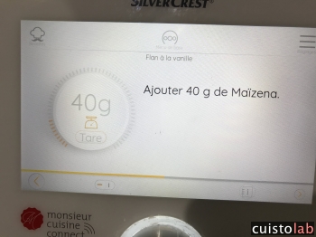 On ajoute la maïzena