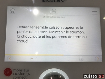 On retire l'ensemble et on maintient au chaud