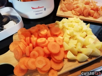 Carottes et pommes de terre en légumes