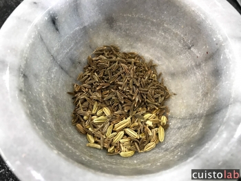 Les graines de fenouil et de cumin