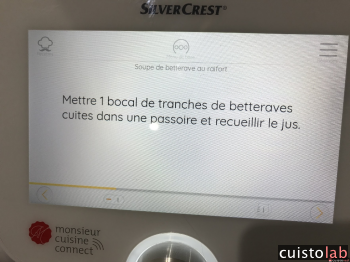 Le robot détaille toutes les étapes, même celles qui ne le concernent pas