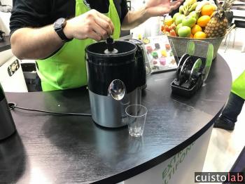 Au stand Magimix pour l'extracteur de jus