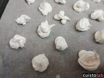 Les petites meringues réalisées