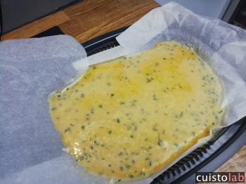 Une omelette pas assez cuite