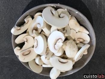 Champignons émincés