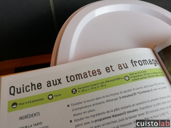 La recette sur le livre