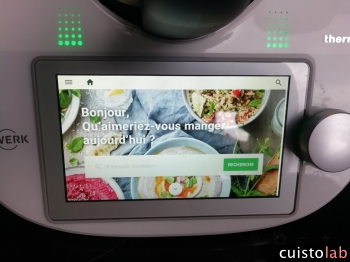 L'écran d'accueil de Cookidoo sur le TM6