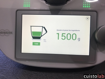 1500g d'eau dans le Thermomix