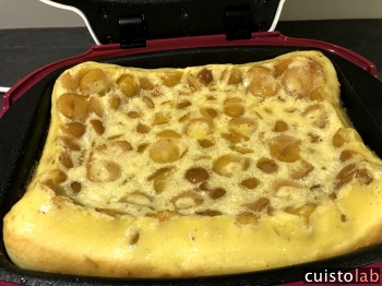 Le clafoutis à la sortie du Cakefactory