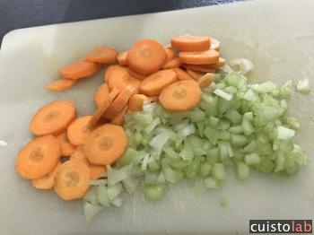 Des carottes et du céleri branche