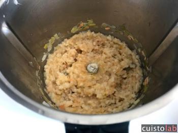 Cuisson du risotto dans la cuve du Thermomix