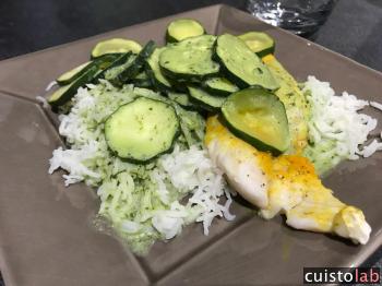 Poisson, courgettes