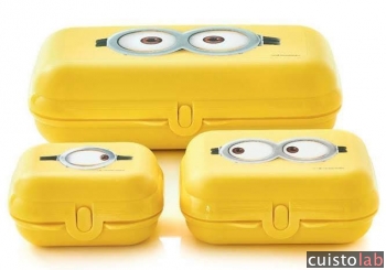 3 boîtes Tupperware spécial Minions très pratiques