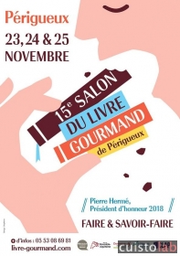Le 15e Salon du livre gourmand se tient à Périgueux en novembre