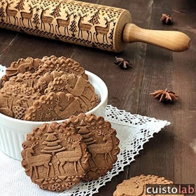 Le rouleau à pâtisserie à motif, star de noël !