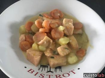Blanquette de saumon aux zestes d'orange avec le i-Companion