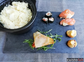 Sushi, maki, samoussa, canelés salés... pour un dîner d'anniversaire