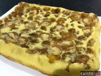 Mon clafoutis aux mirabelles réalisé au Cakefactory