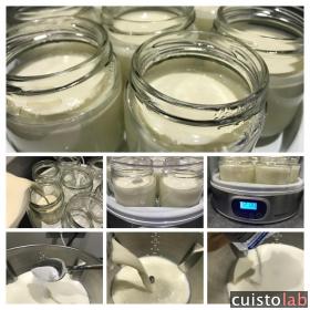 Les yaourts natures avec la yaourtière Amazonbasics