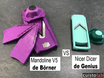 Nicer Dicer de Genius contre V5 de Börner : le combat des mandolines