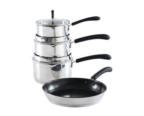 Batterie de Cuisine INOX Compatible Induction 4 pi/èces ProCook Gourmet Steel