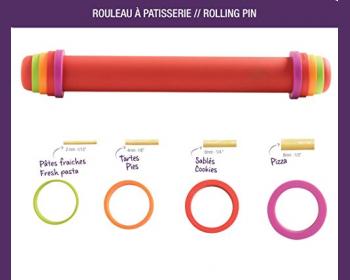 Mastrad rouleau à pâtisserie en silicone ajustable F11870