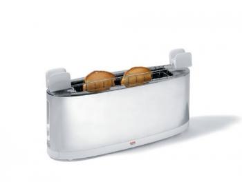 Alessi Sg68 W grille-pain avec chauffe-croissants en acier Inoxydable 