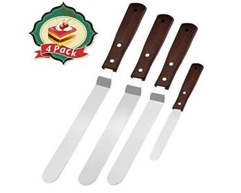  Spatules à pâtisserie WisFox coudées en acier inoxydable