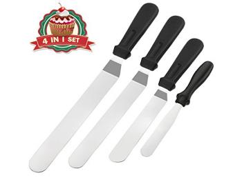  Spatules à pâtisserie WisFox coudées en acier inoxydable