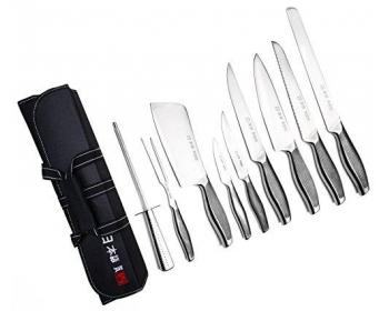 Lot de 9 couteaux de chef en Inox Ross Henery Professional