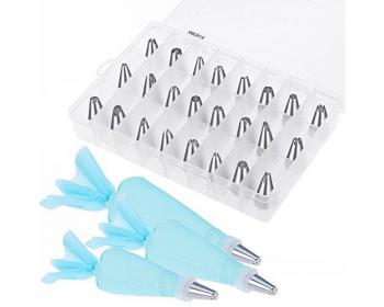 Poche à douille pâtisserie en acier inoxydable de Zacro, 30 Pcs