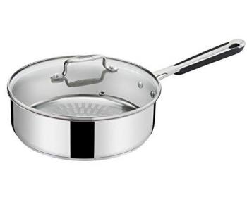 Sauteuse 24 cm Pro Inox H8603214 avec couvercle en verre