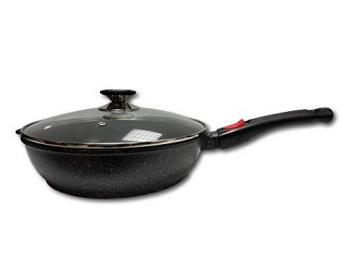 Sauteuse 28 cm façon pierre avec couvercle