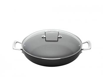 Sauteuse provençale en aluminium forgé avec couvercle verre