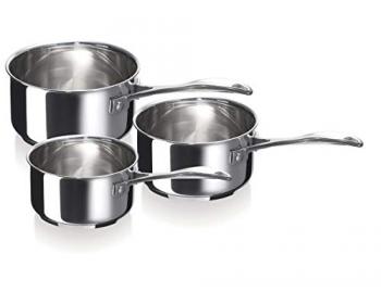 Série de 4 casseroles Chef 12066984 en acier inoxydable