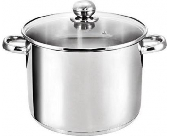 Grand pot Grandi en inox avec couvercle en verre, Ø 24 cm