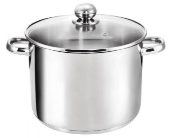 Grand pot Grandi en inox avec couvercle en verre, Ø 24 cm