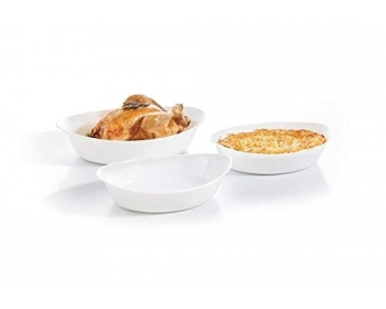 3 plats Smart Cuisine N4263 Opale-Verre trempé, blanc