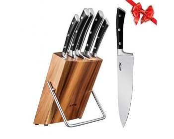 Ensemble de couteaux de chef avec bloc en bois
