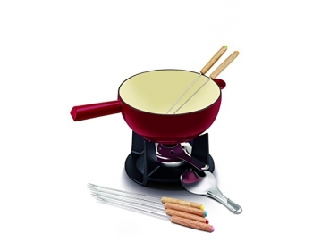 Service à fondue fonte 16304204, rouge, 20 cm