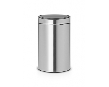 Poubelle Touch Bin unie 114823 - 40 litres - Inox mat