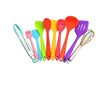 Lot de 10 ustensiles de cuisine en silicone