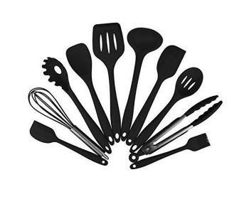 Lot de 10 ustensiles de cuisine - spatule, cuillère, louche, fouet...