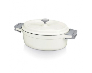 Cocotte ovale Cook On 13392274 + couvercle en fonte d'aluminium